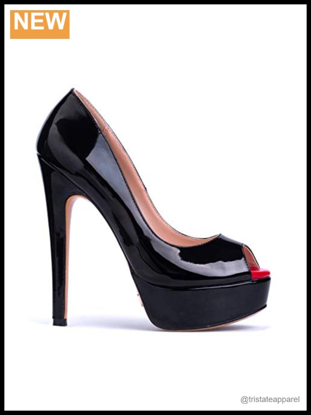 Vegan Leather Peep Toe Stiletto Platform Pumps Formal Dance
